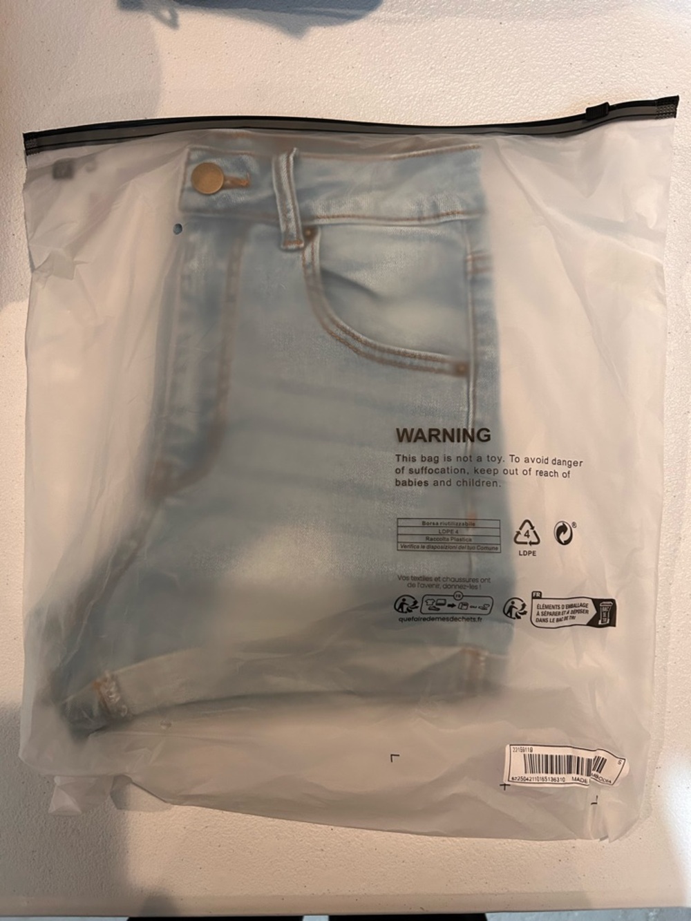 SHEIN Light Blue Denim Jean Shorts
